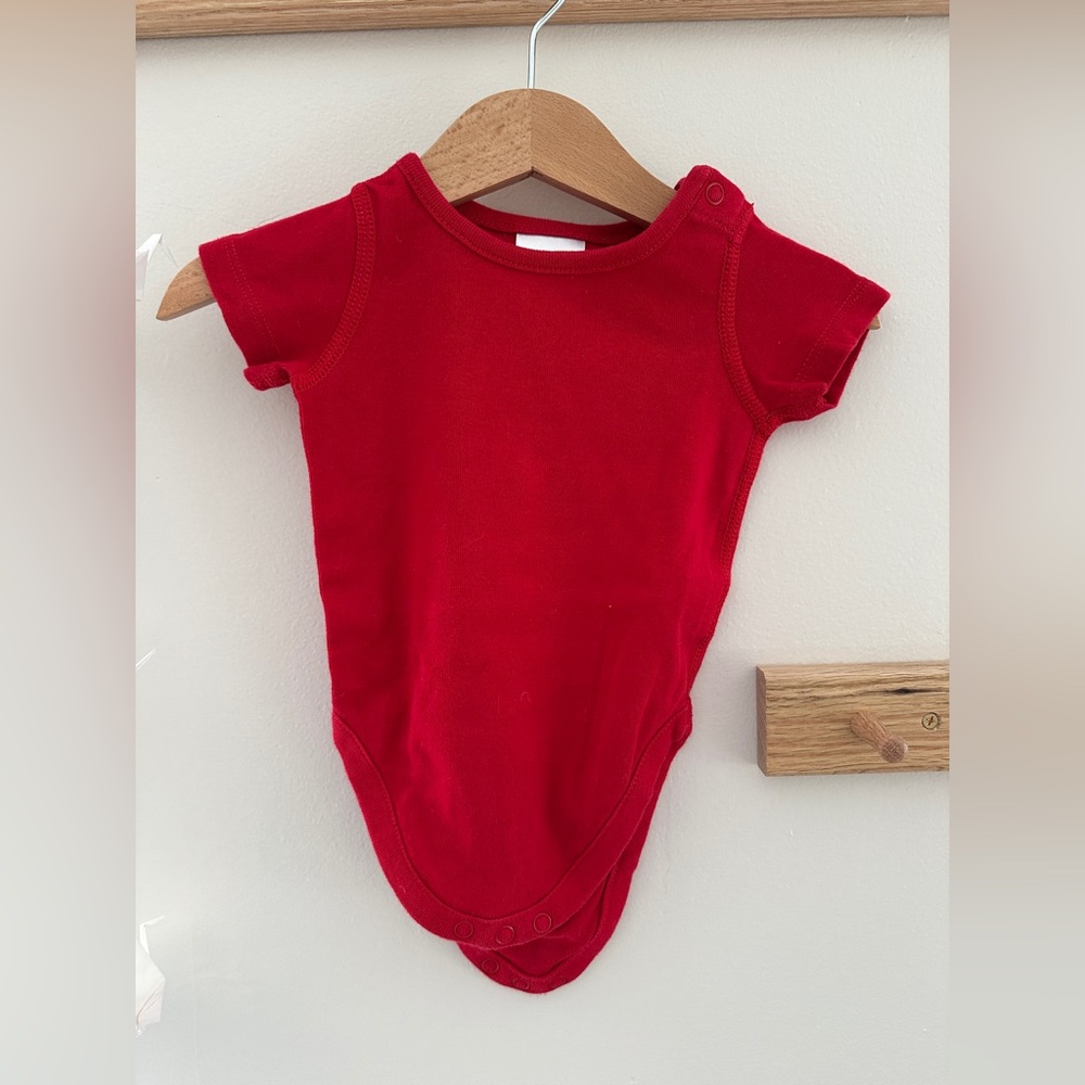 Hanna Andersson Red Onesie
